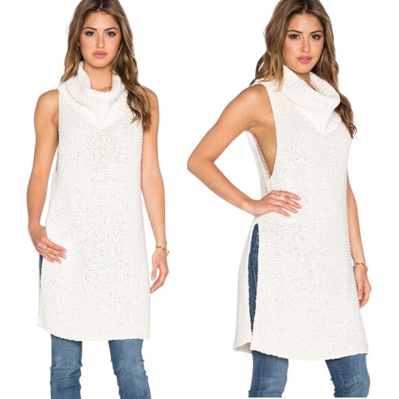 Free People Knit Sweater Tunic Dress S Boho Cozycore Minimalist Fall Layering - Picture 1 of 12